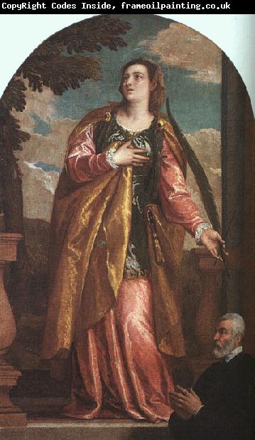 Paolo  Veronese St Lucy and a Donor